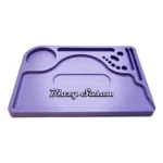 Hemp Plastic Rolling Tray - Purple - Overhead