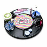 black spinning rolling tray