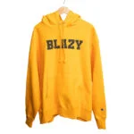 varsity hoodie gold