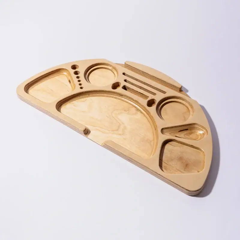 Birch Half Moon Rolling Tray
