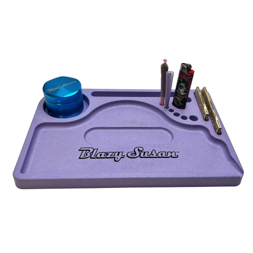 Purple Hemp Plastic Rolling Tray, Blazy Susan