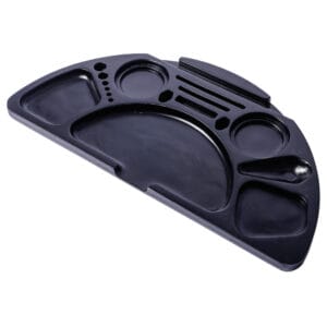 half moon tray - black