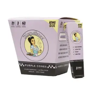 King Size Purple Pre Rolled Cones | Full Box