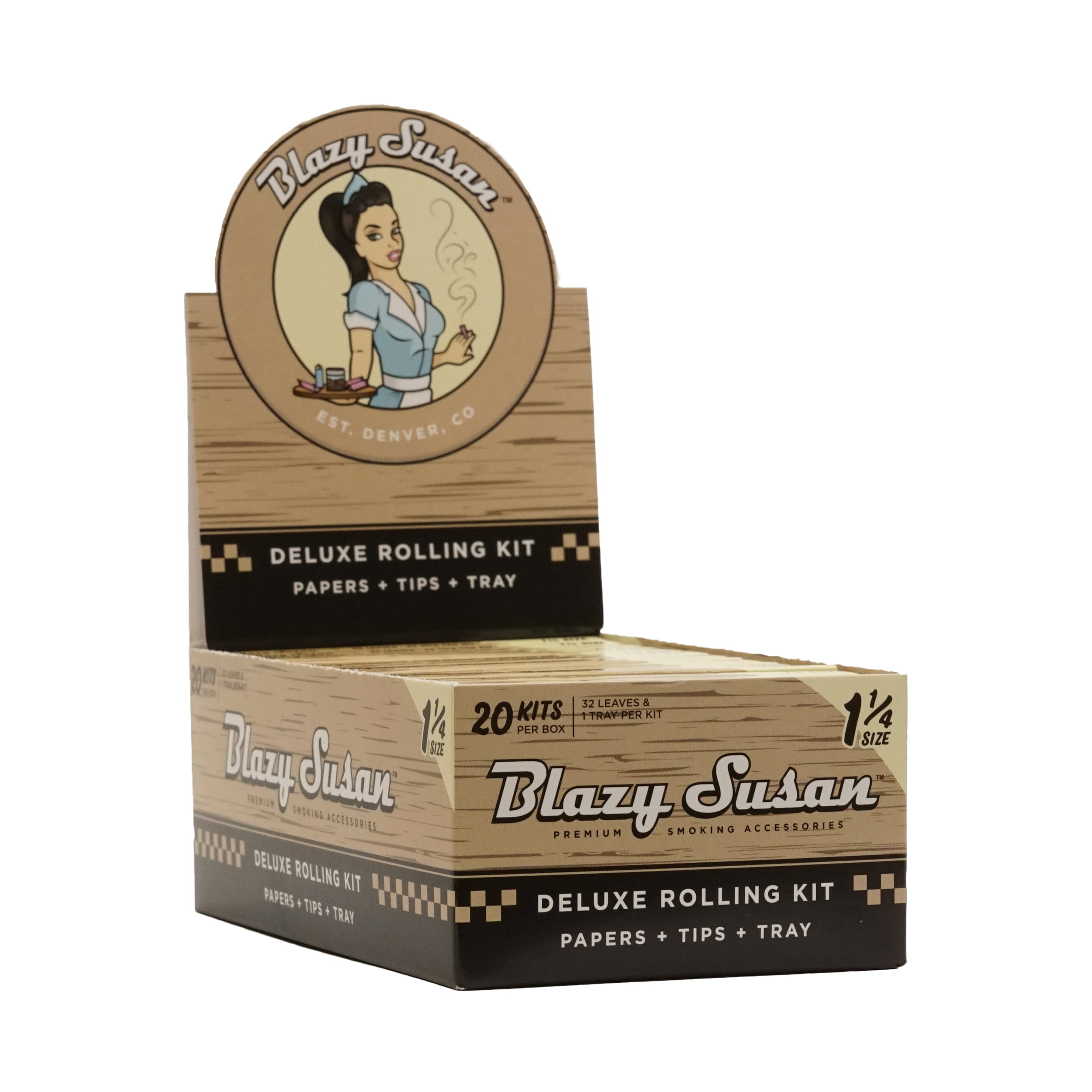 Blazy Susan Rolling Papers King Slim Deluxe Kit 20ct. - High Mountain  Imports
