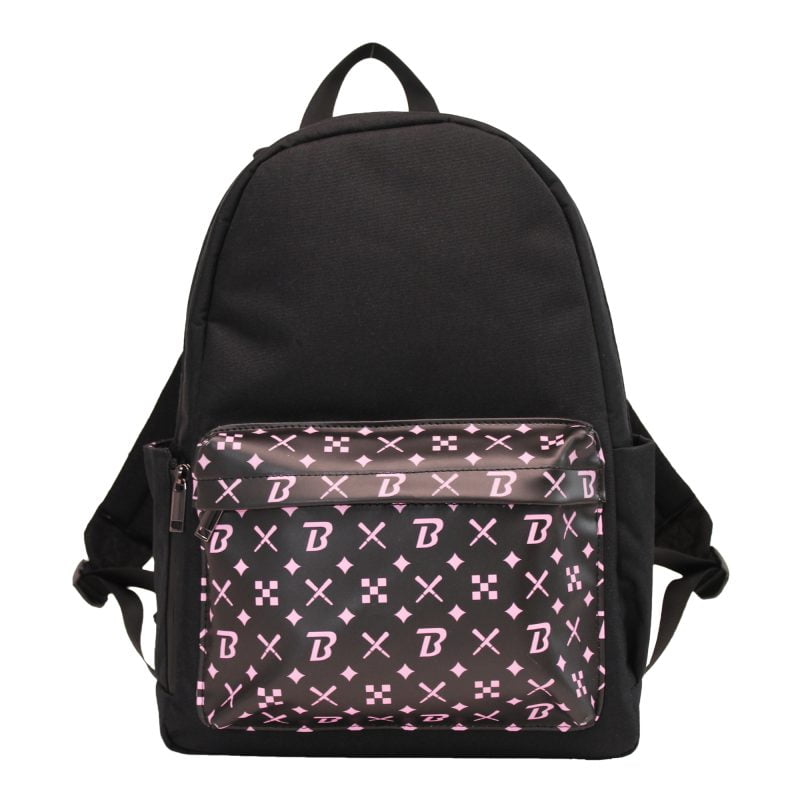 black backpack bag front view