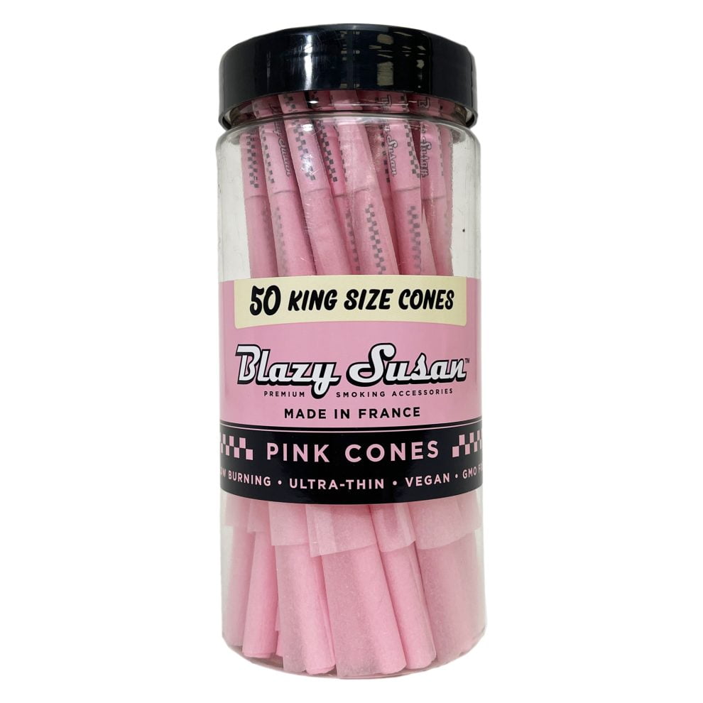 Pink Pre Rolled Cones King Sized 50 Count Blazy Susan