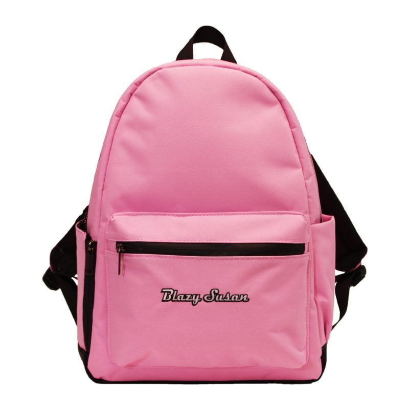 pink backpack front view