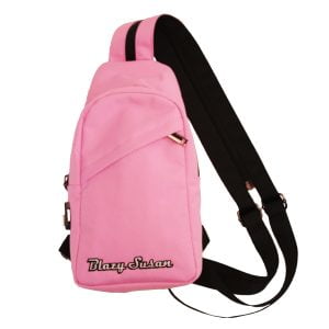 pink cross-body bag front view