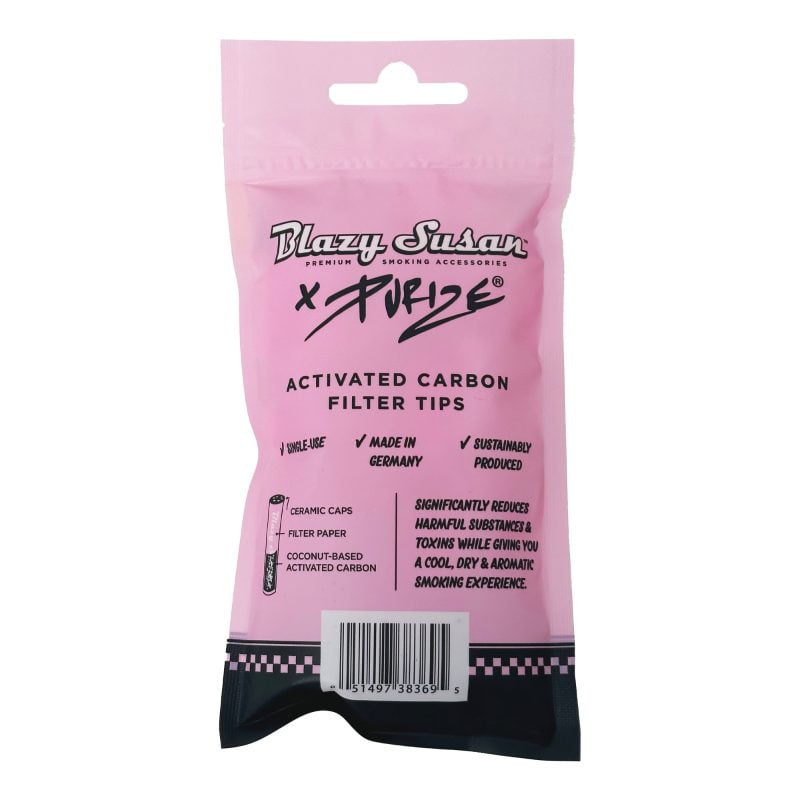 Pink Activated Carbon Filter Tips | Xtra Slim | 50ct