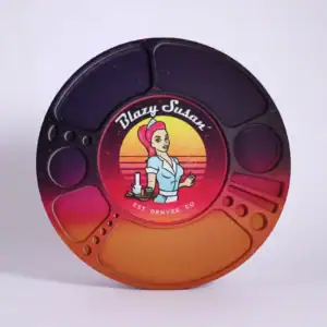 Synthwave Blazy Susan Spinning Rolling Tray