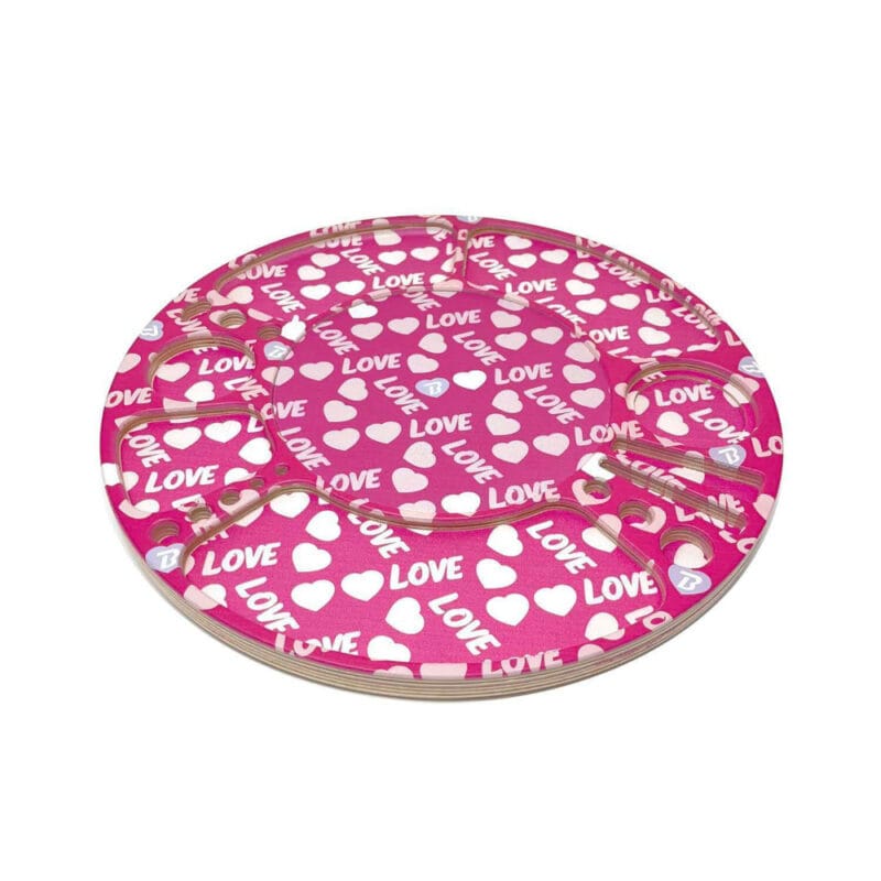 Light Pink Blazy Susan Love Tray - Angle