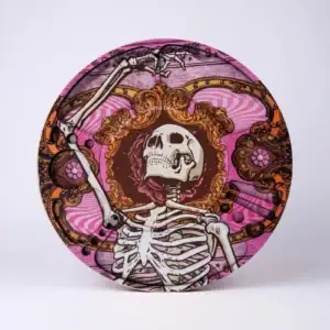 Grateful Dead Spinning Rolling Tray - Pink Skeleton