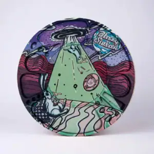 Blazy Susan Spinning Rolling Tray - UFO Rabbit Print