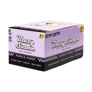 1 1/4" Purple Pre Rolled Cones - 20ct - full box