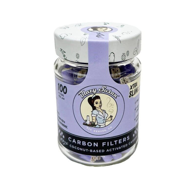 Purize Xtra Slim Active Carbon Filter | 100ct Jar | Purple