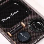 smoker's kit - black carbon - open box - angled