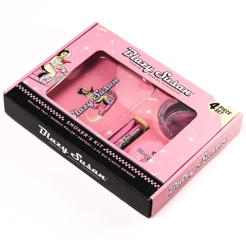 smoker's kit - spacey susan - closed box - angled