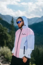 pink and purple windbreaker