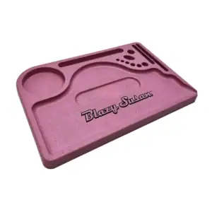 Hemp Plastic Rolling Tray - Pink