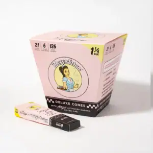 Pink Pre Rolled Cones with Purize Activated Carbon Filters | Full Box