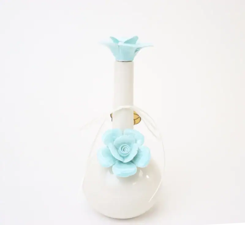 aqua rosette vase